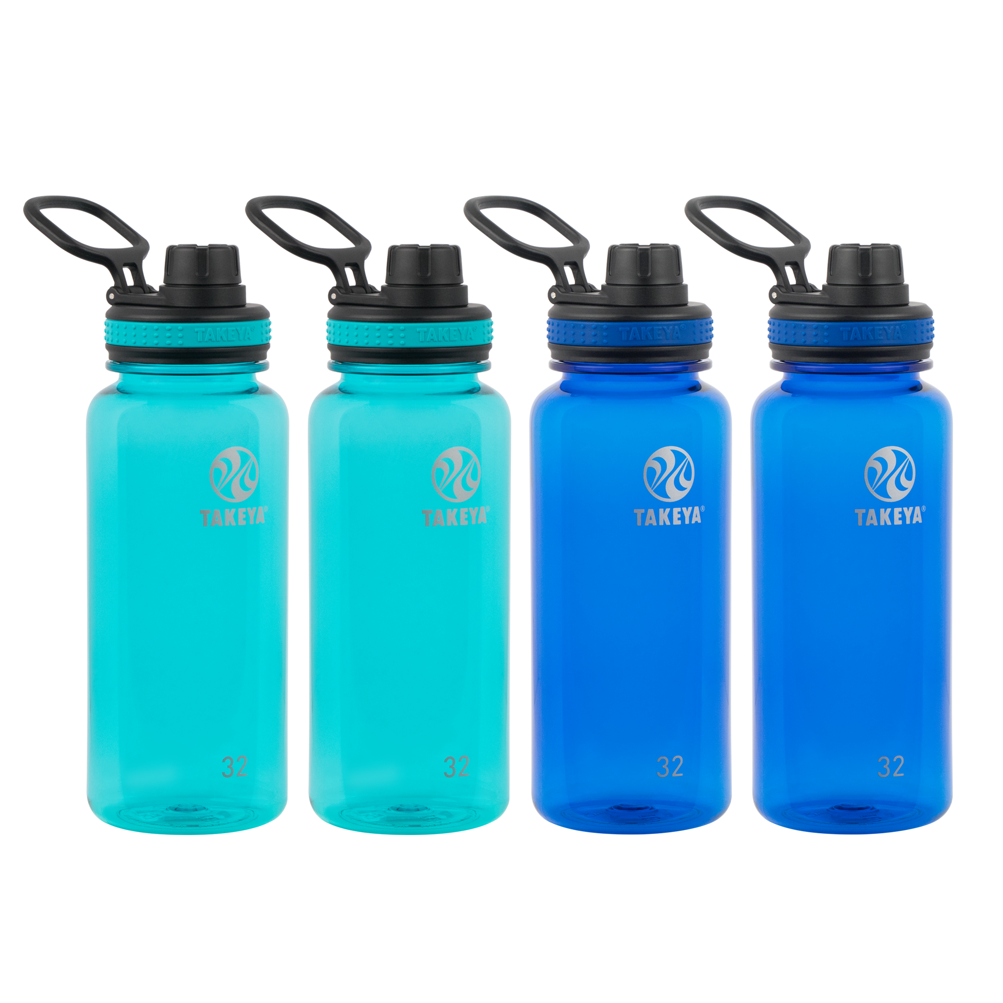 Tritan Water Bottle With Spout Lid (4 Pack)
