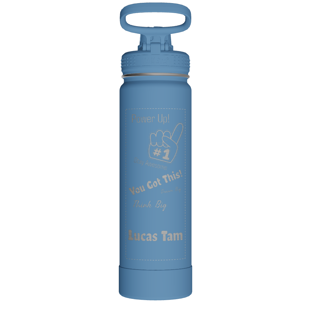 Actives Water Bottle With Spout Lid - customized - Image 2