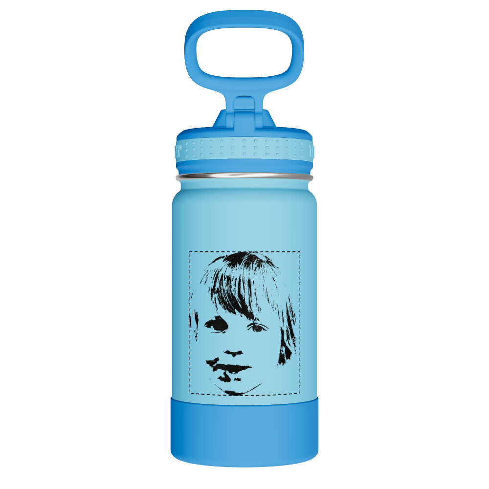 Actives Kids Water Bottle With Straw Lid - customized - Image 2