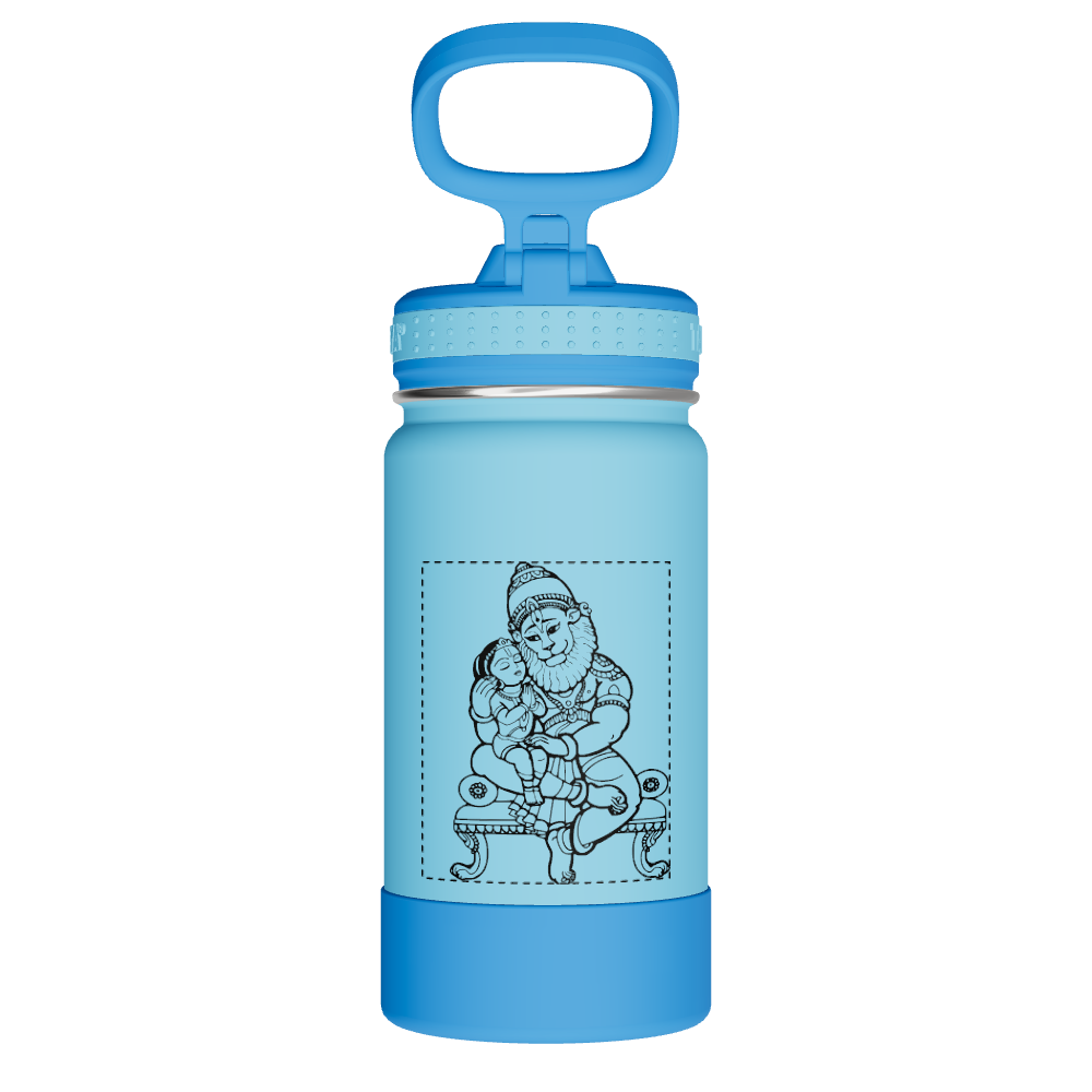 Actives Kids Water Bottle With Straw Lid - customized - Image 2
