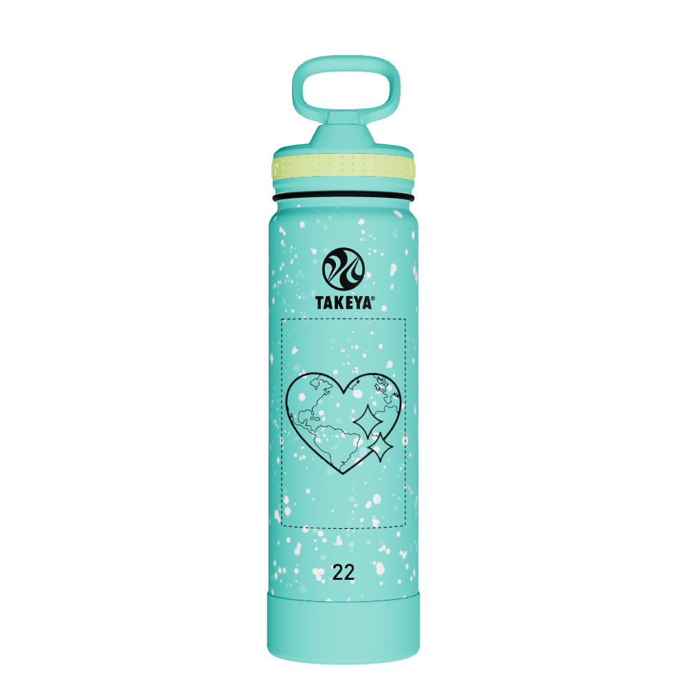 Actives Water Bottle With Straw Lid - customized
