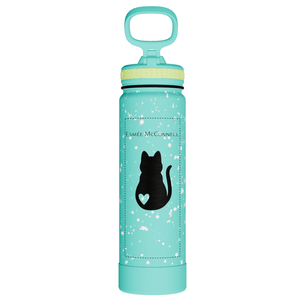 Actives Water Bottle With Straw Lid - customized - Image 2