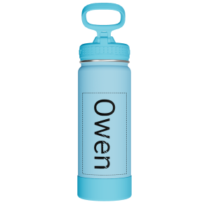 Actives Kids Glow In The Dark Water Bottle With Straw Lid - customized