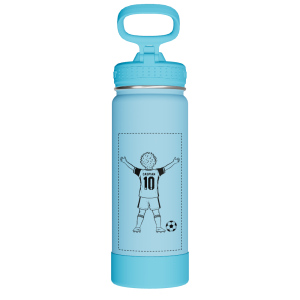 Actives Kids Glow In The Dark Water Bottle With Straw Lid - customized
