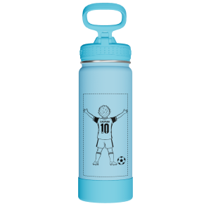 Actives Kids Glow In The Dark Water Bottle With Straw Lid - customized