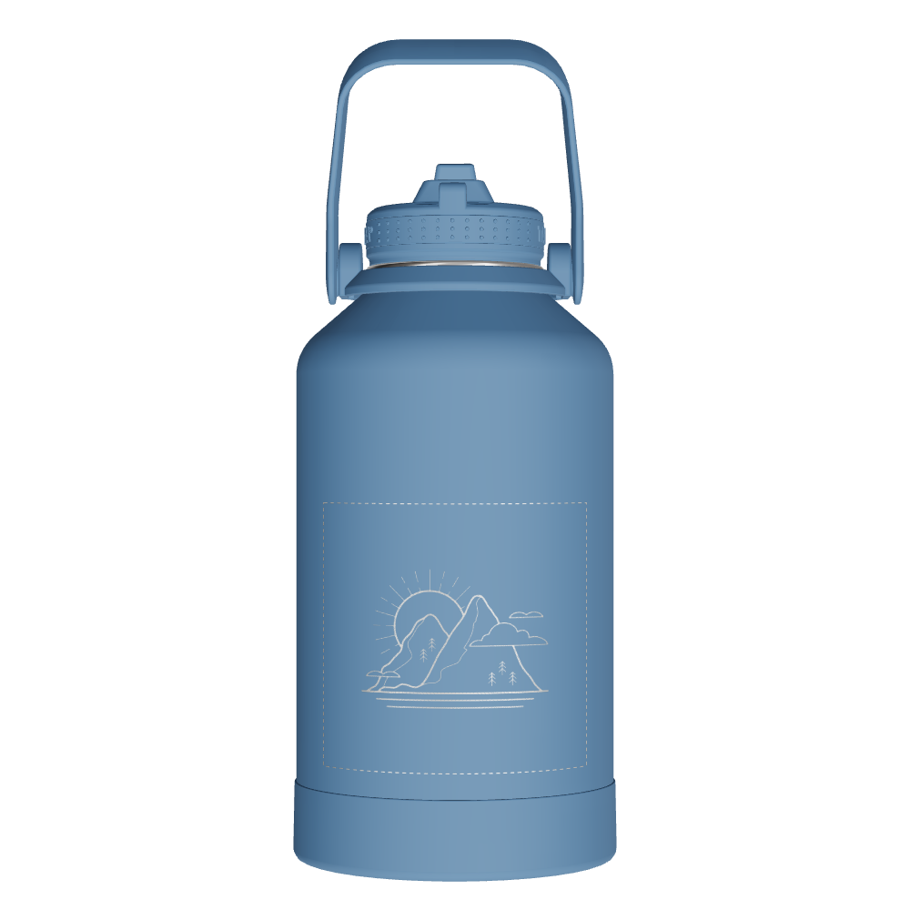 Actives Water Bottle With Straw Lid - customized - Image 2
