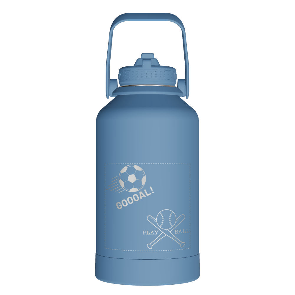 Actives Water Bottle With Straw Lid - customized - Image 2