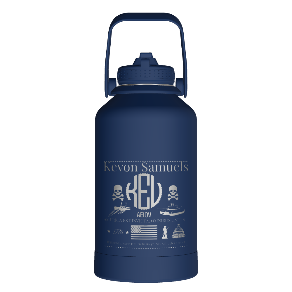 Actives Water Bottle With Straw Lid - customized - Image 2