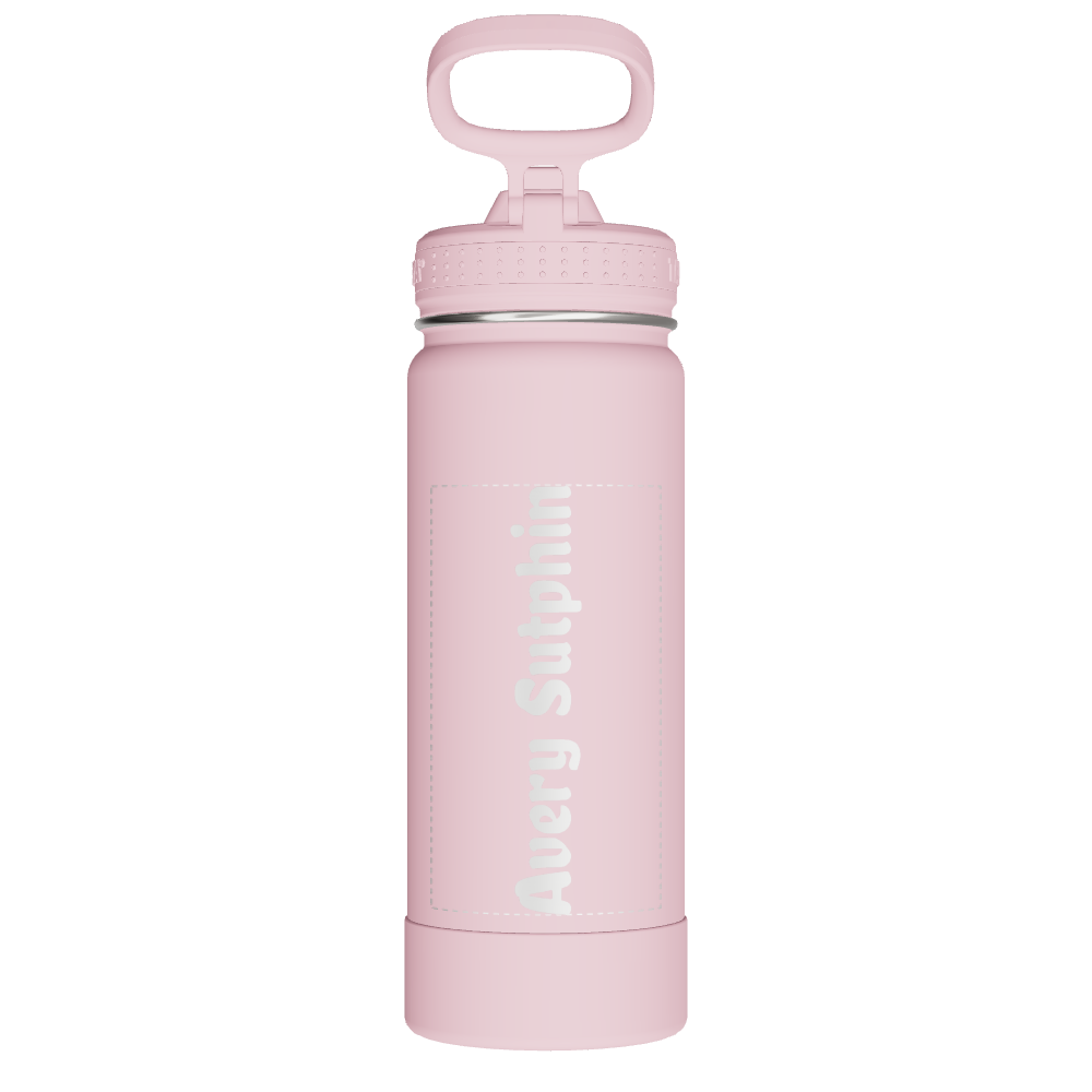 Actives Water Bottle With Straw Lid - customized - Image 2