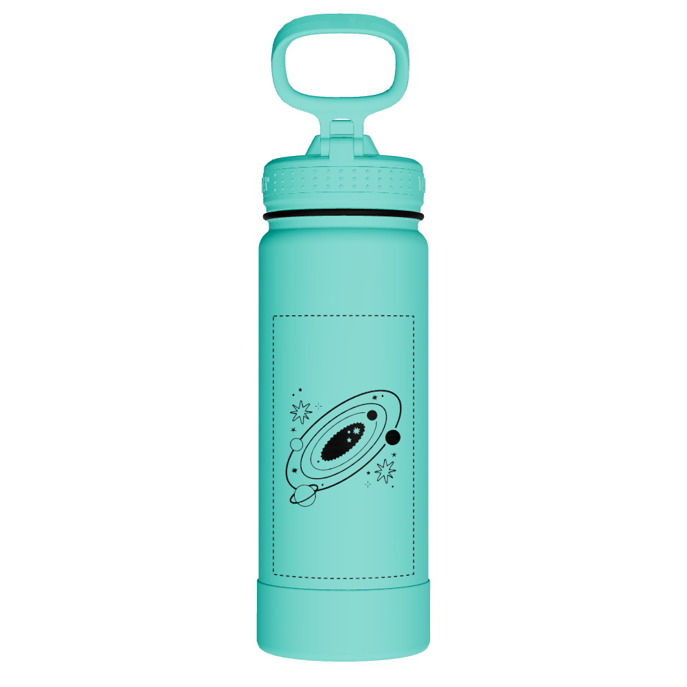 Actives Water Bottle With Straw Lid - customized - Image 2
