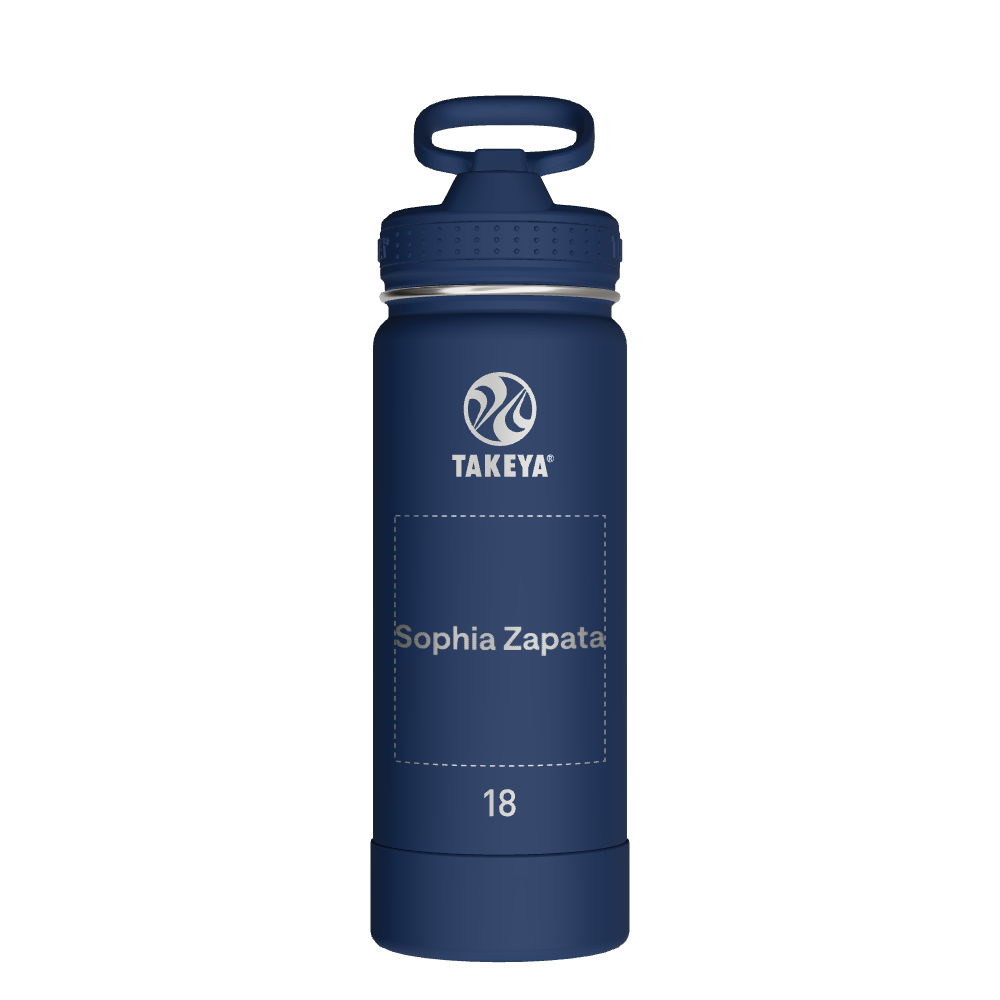 Actives Water Bottle With Straw Lid - customized