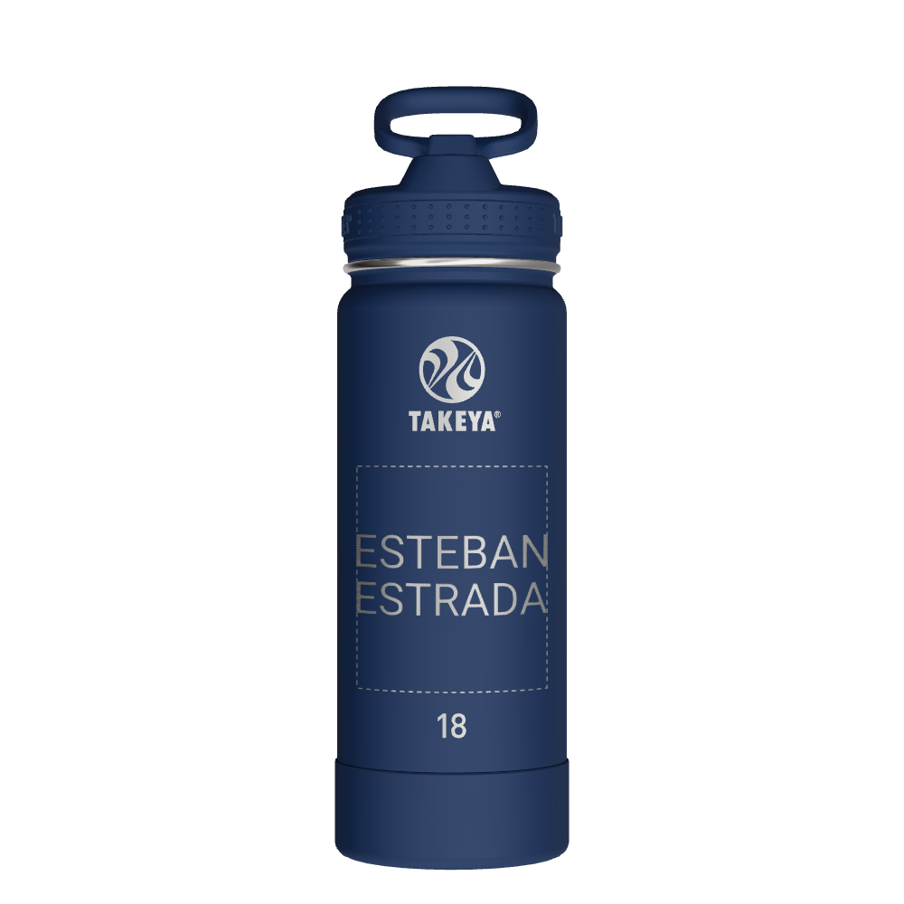 Actives Water Bottle With Straw Lid - customized