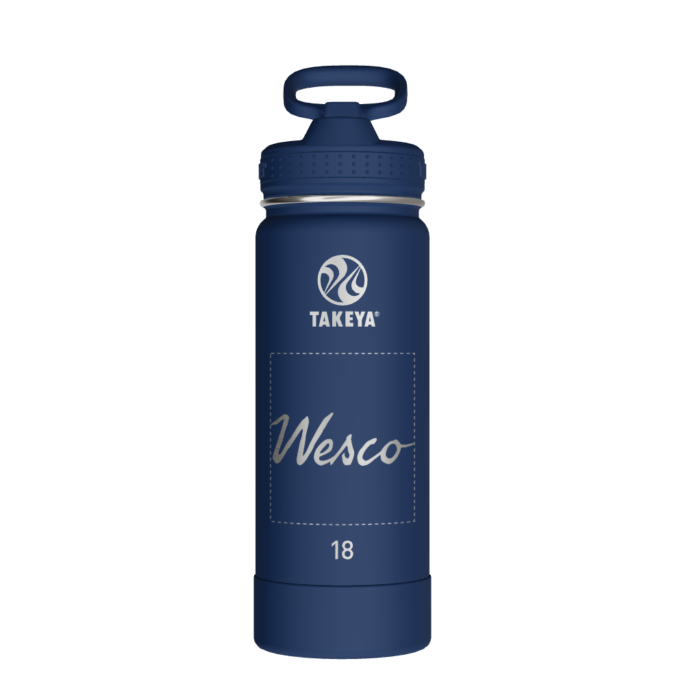 Actives Water Bottle With Straw Lid - customized