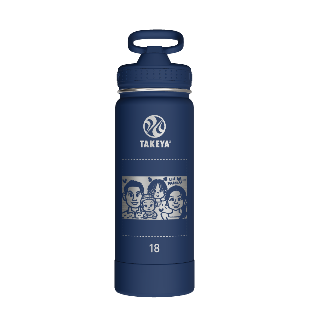 Actives Water Bottle With Straw Lid - customized