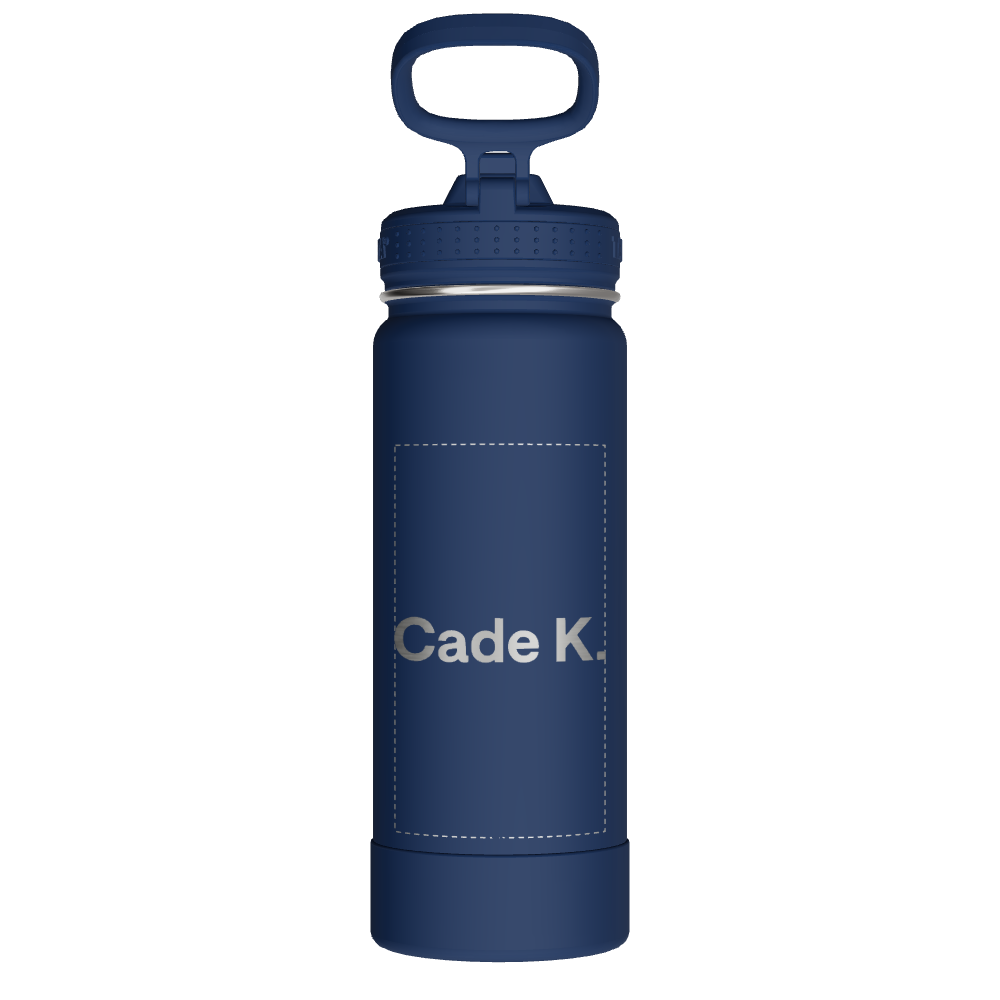 Actives Water Bottle With Straw Lid - customized