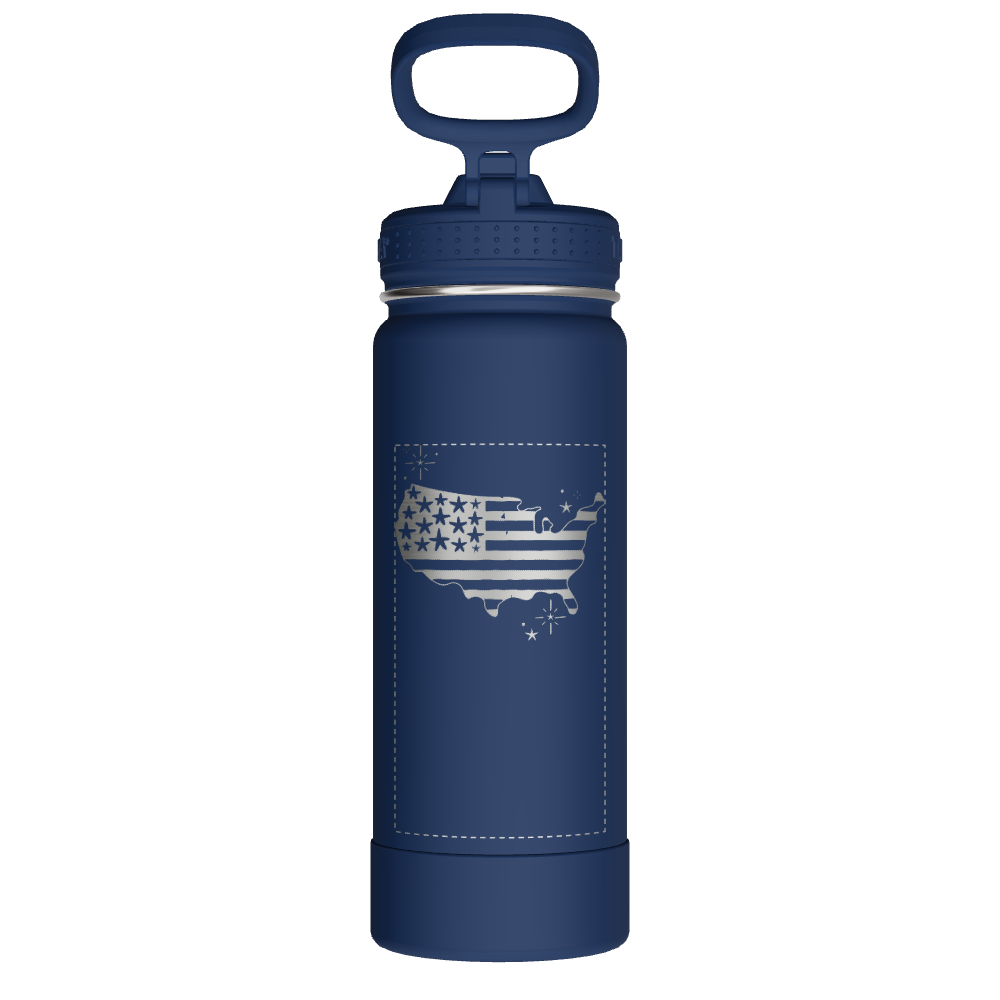 Actives Water Bottle With Straw Lid - customized - Image 2
