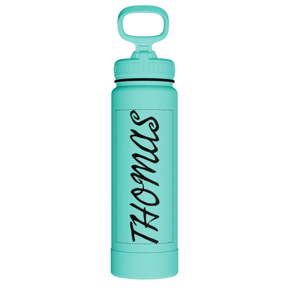 Actives Water Bottle With Straw Lid - customized - Image 2