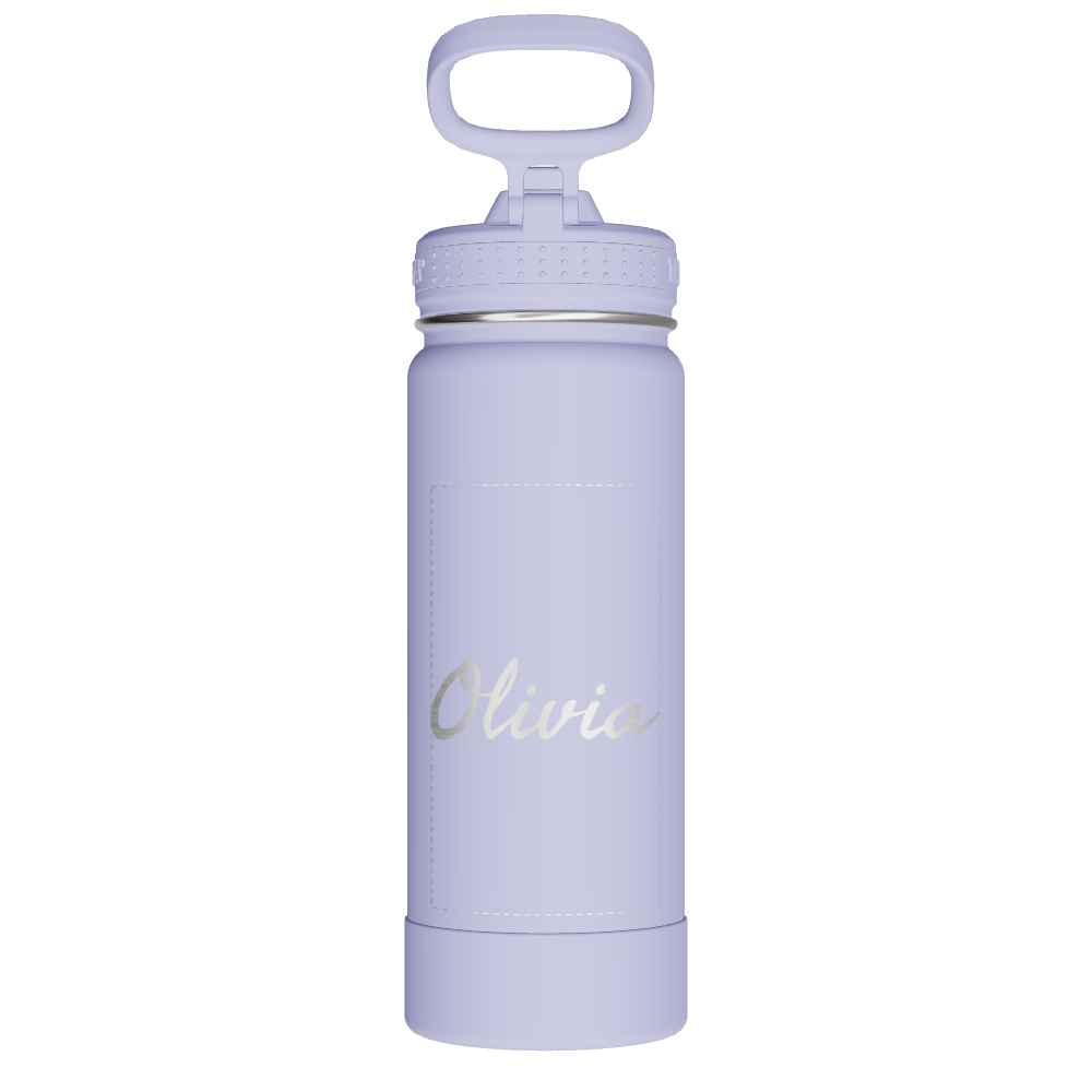 Actives Water Bottle With Straw Lid - customized