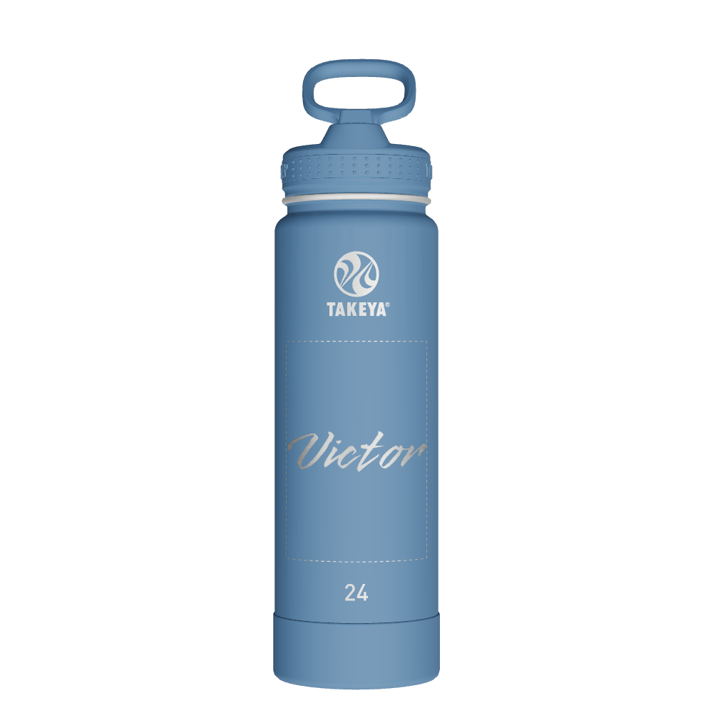 Actives Water Bottle With Straw Lid - customized