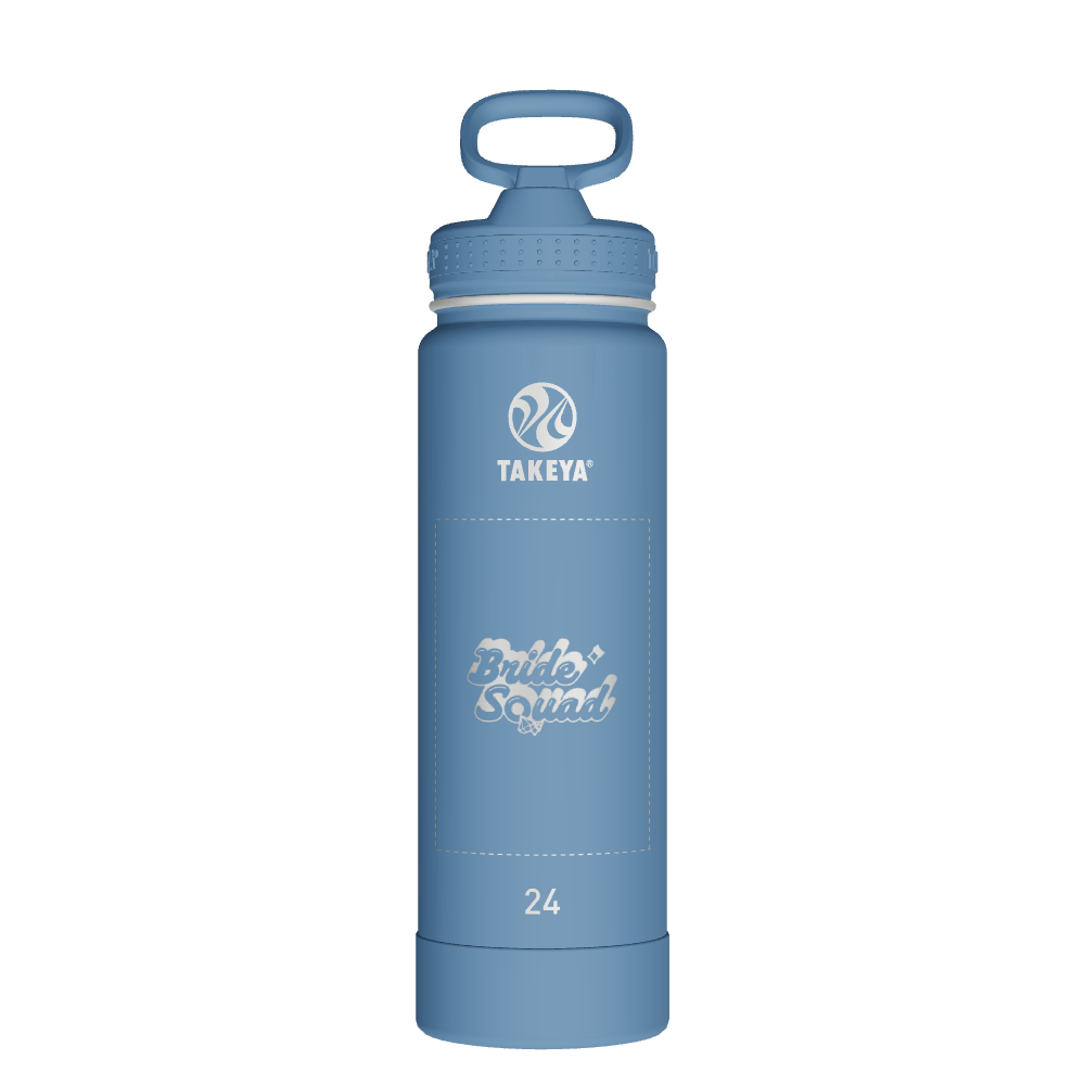 Actives Water Bottle With Straw Lid - customized