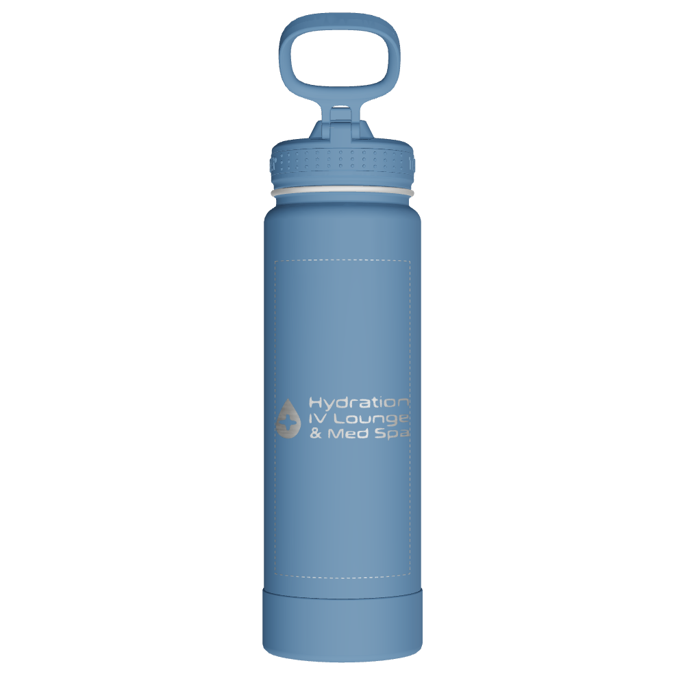 Actives Water Bottle With Straw Lid - customized - Image 2