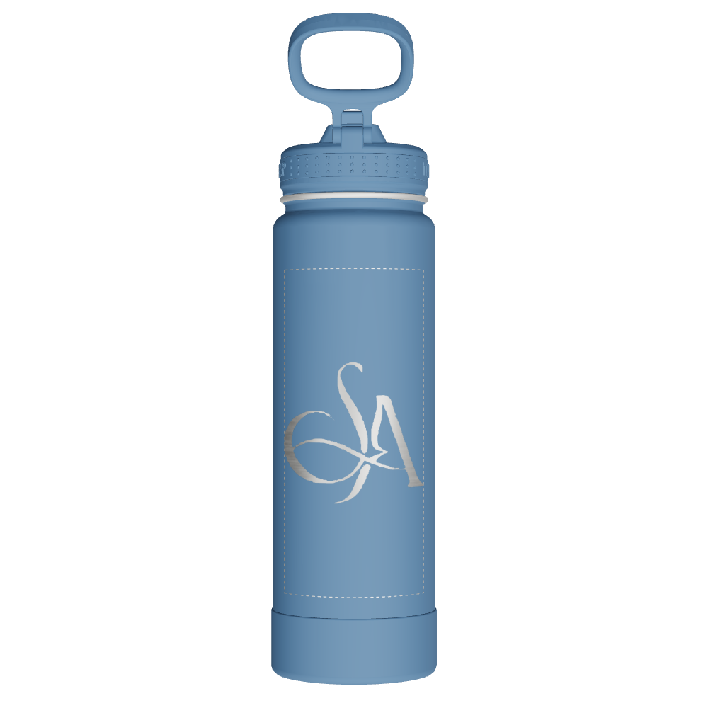 Actives Water Bottle With Straw Lid - customized - Image 2