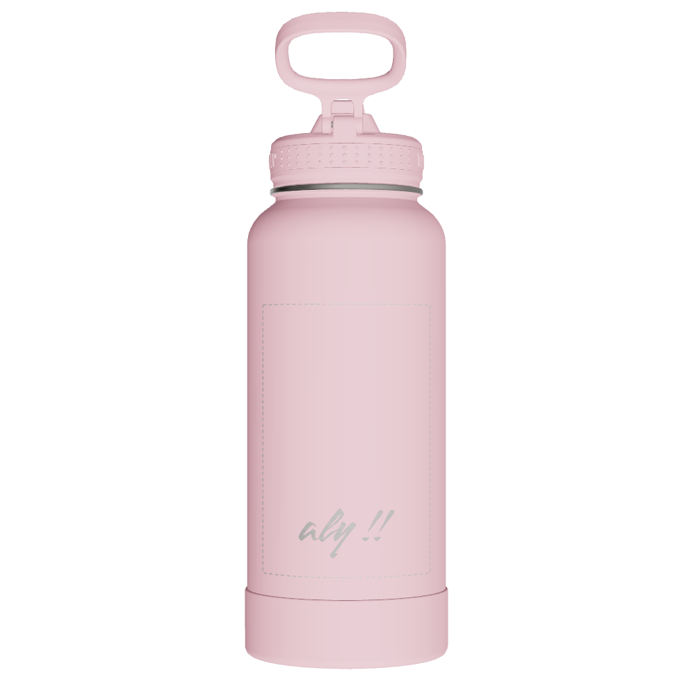 Actives Water Bottle With Straw Lid - customized - Image 2