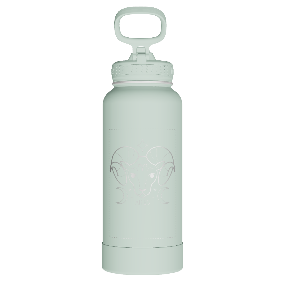 Actives Water Bottle With Straw Lid - customized - Image 2