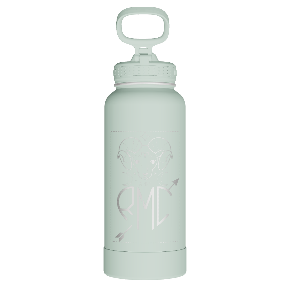 Actives Water Bottle With Straw Lid - customized - Image 2