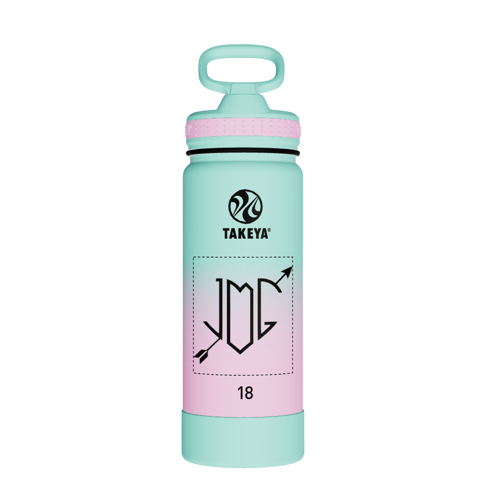 Actives Water Bottle With Straw Lid - customized