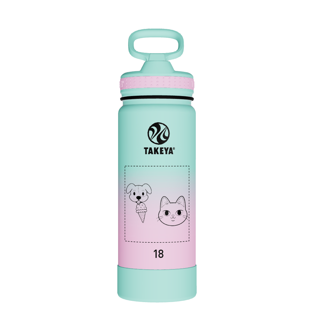 Actives Water Bottle With Straw Lid - customized