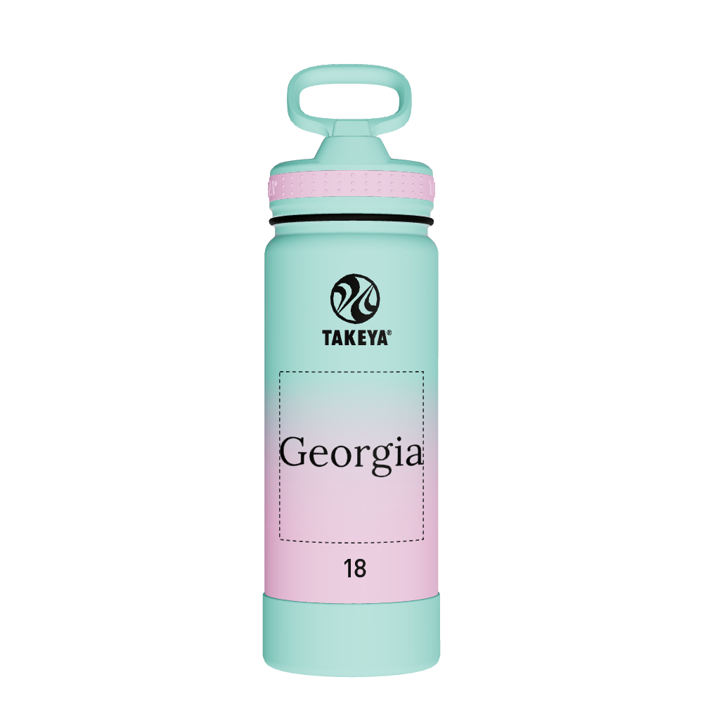 Actives Water Bottle With Straw Lid - customized