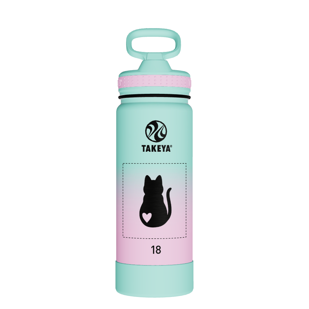 Actives Water Bottle With Straw Lid - customized