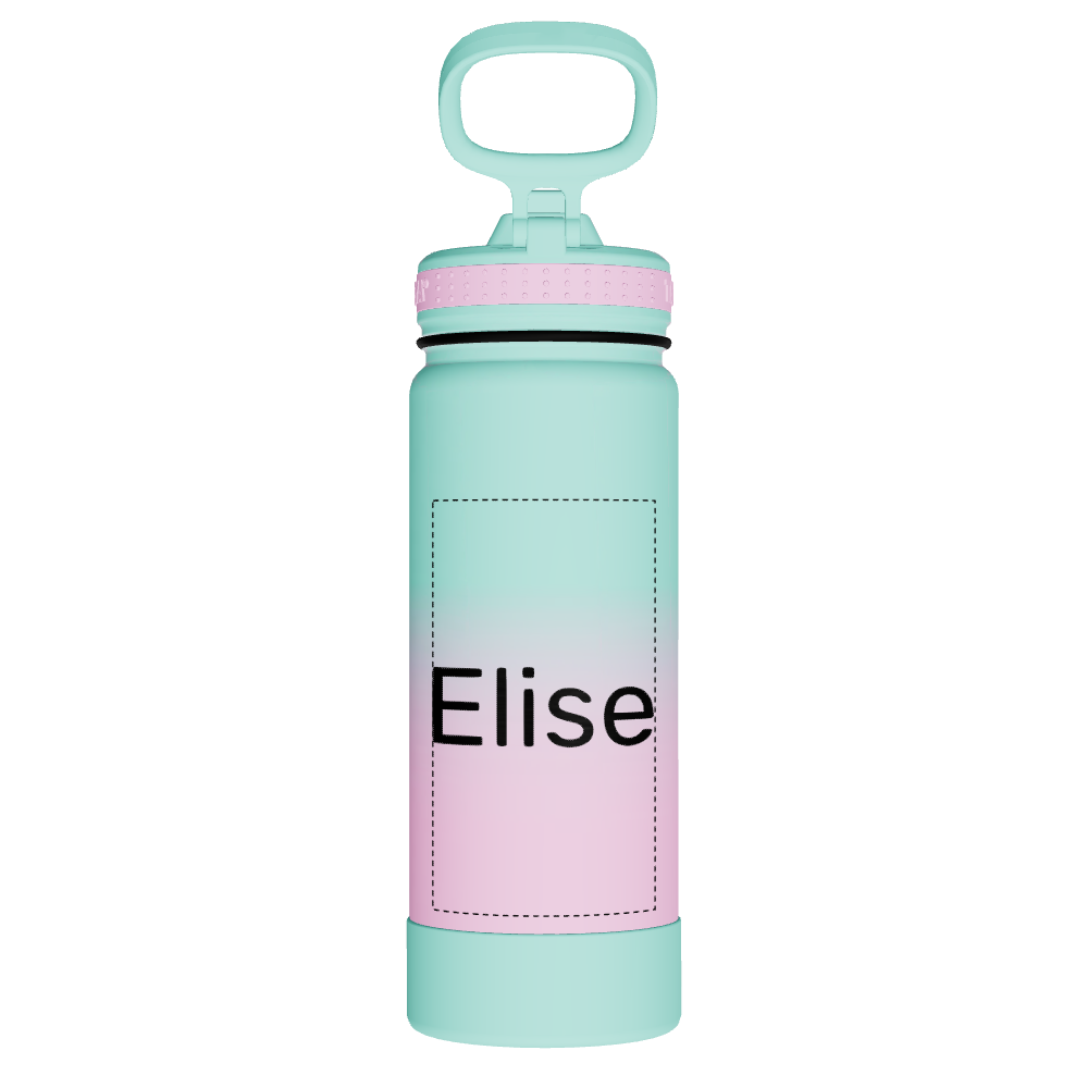 Actives Water Bottle With Straw Lid - customized