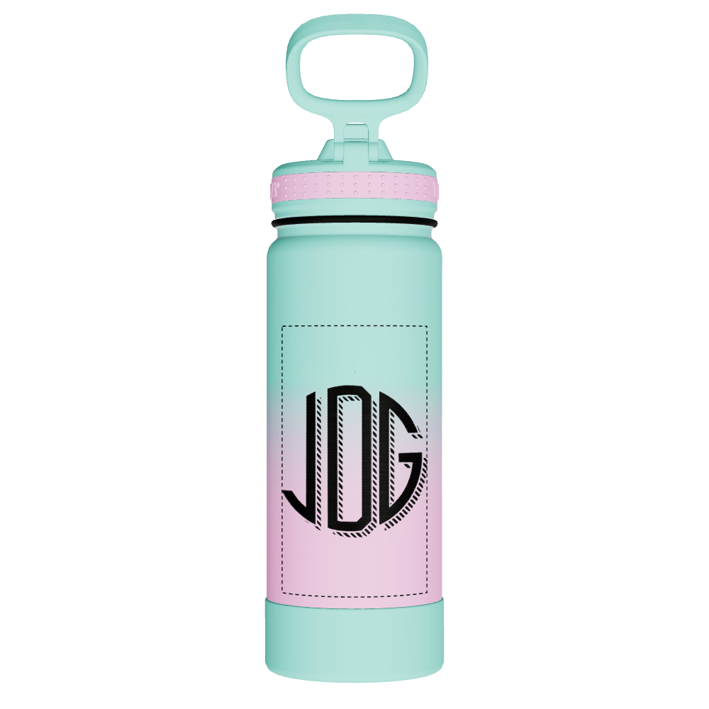 Actives Water Bottle With Straw Lid - customized - Image 2