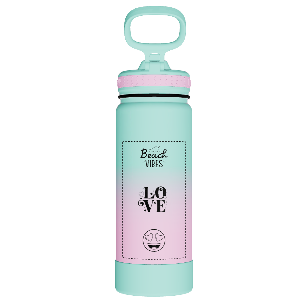Actives Water Bottle With Straw Lid - customized