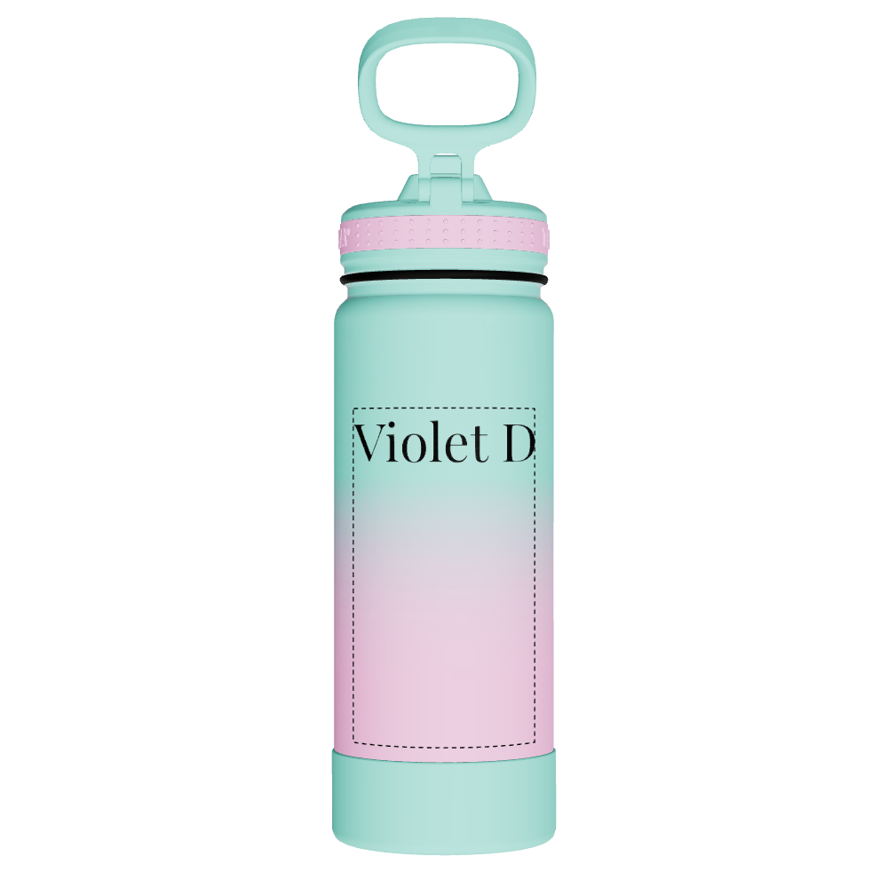 Actives Water Bottle With Straw Lid - customized - Image 2