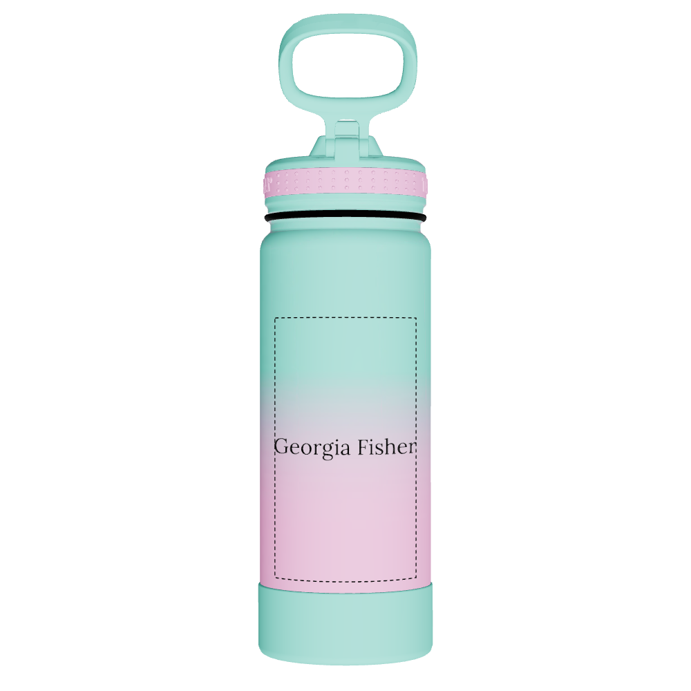 Actives Water Bottle With Straw Lid - customized - Image 2