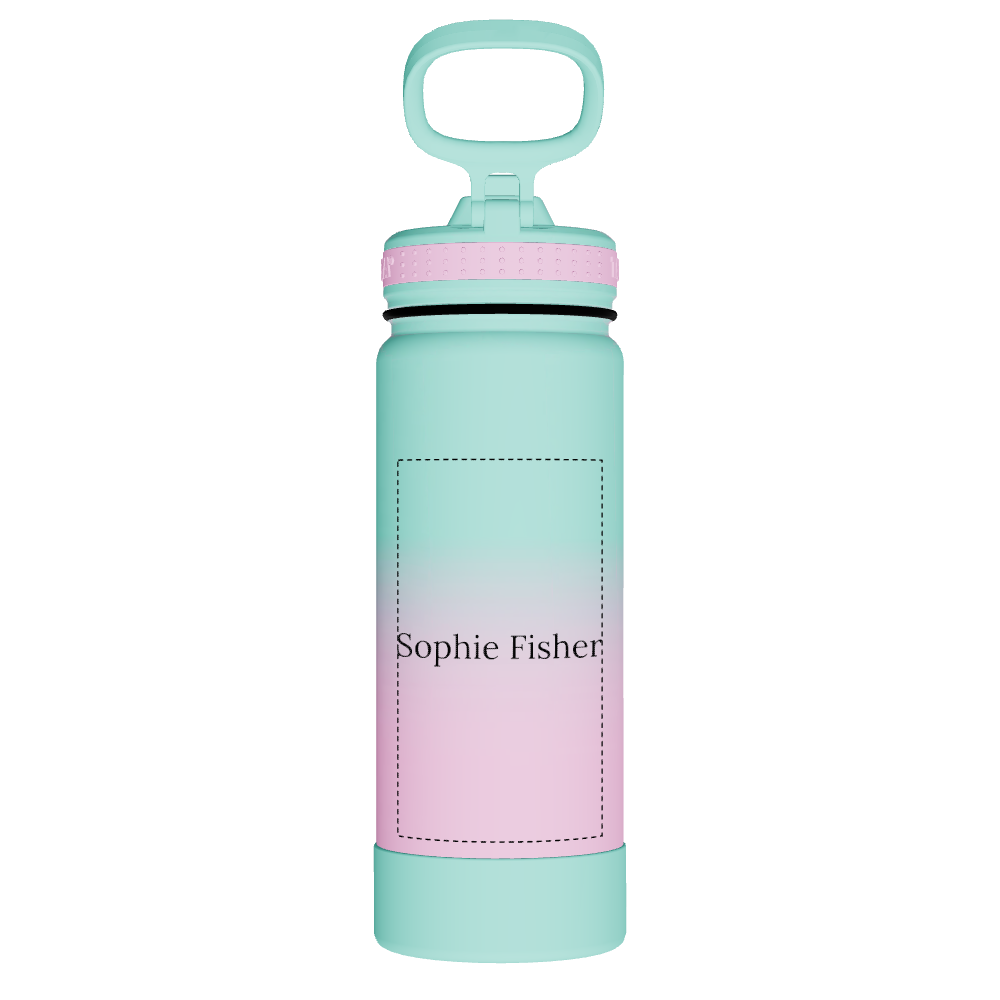 Actives Water Bottle With Straw Lid - customized - Image 2