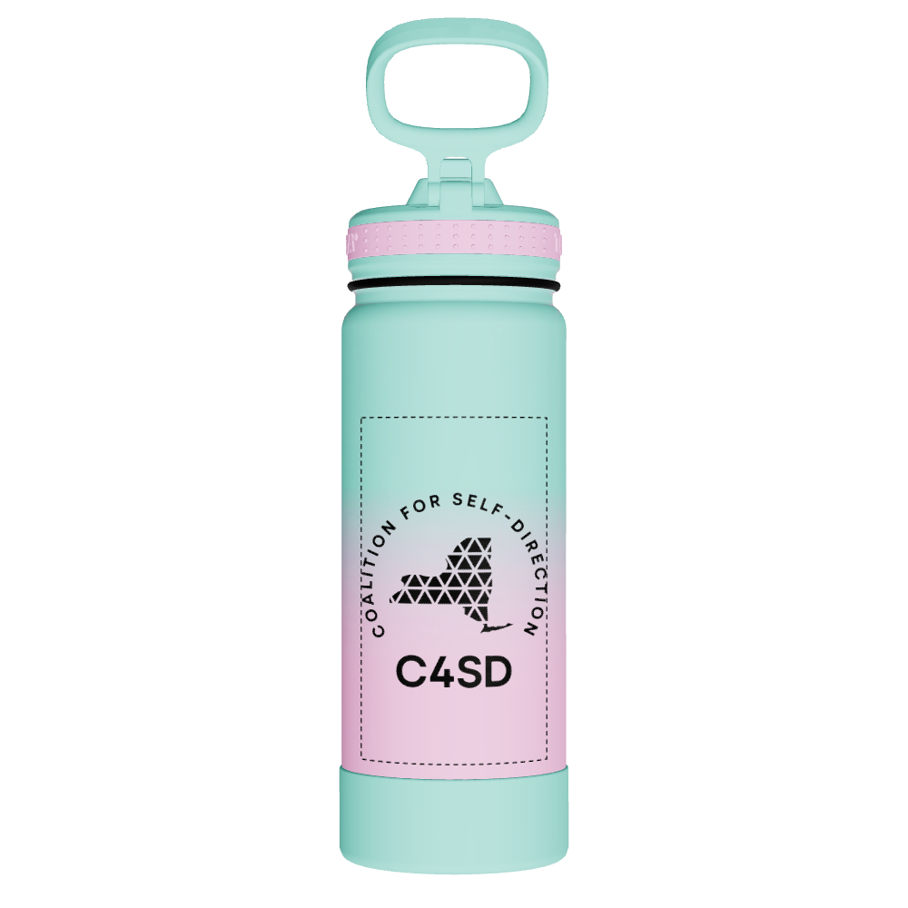Actives Water Bottle With Straw Lid - customized