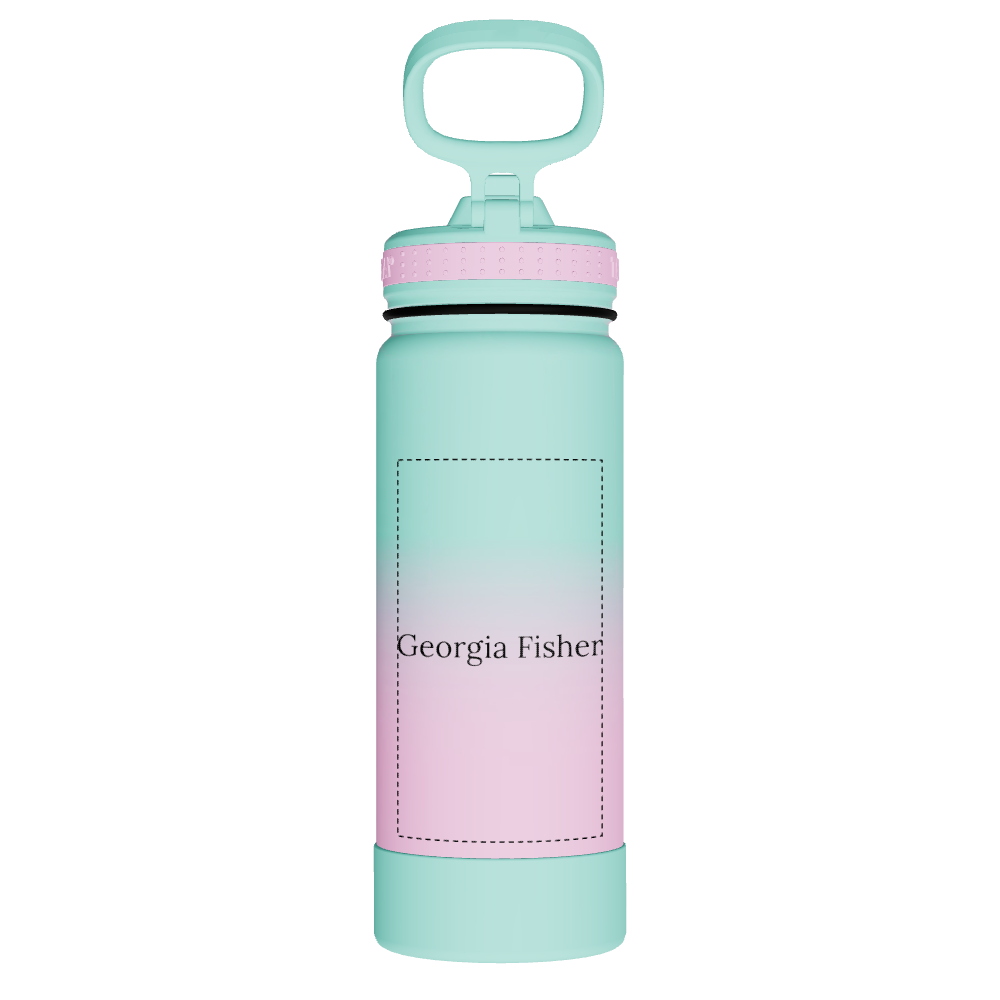 Actives Water Bottle With Straw Lid - customized - Image 2