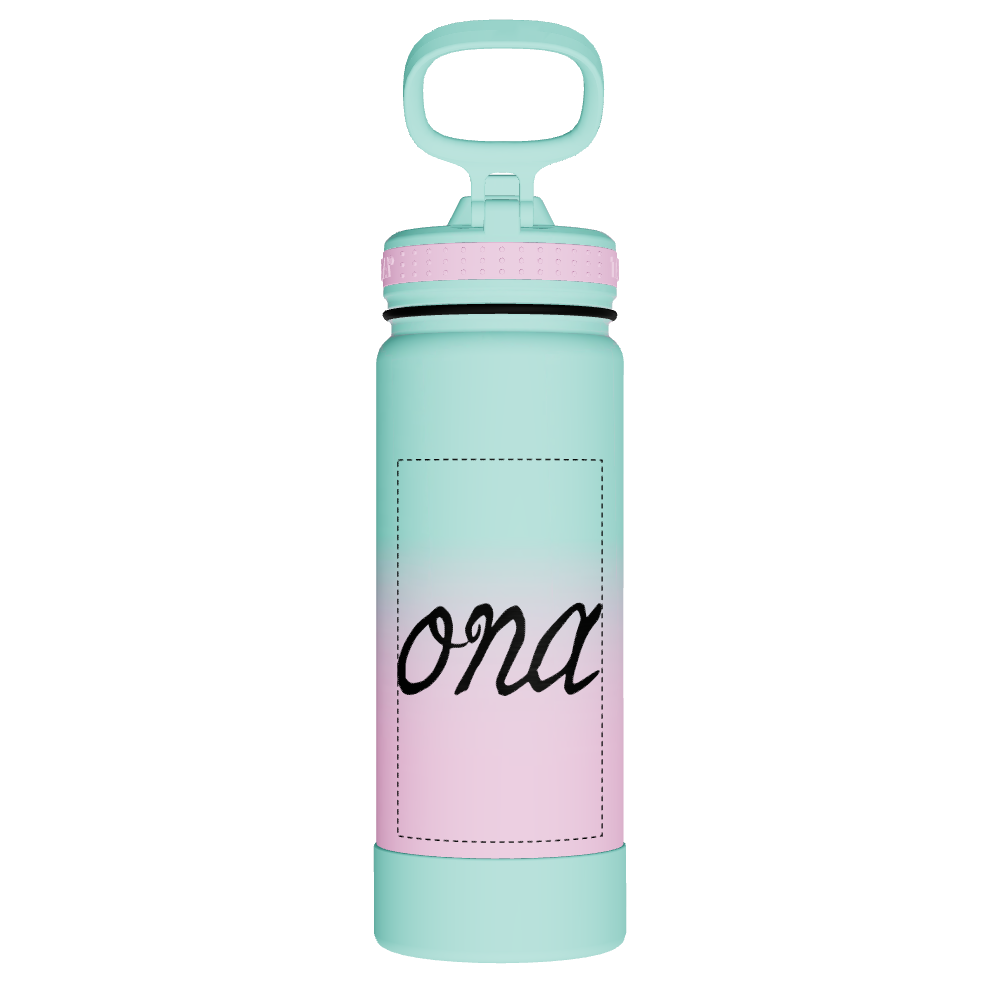 Actives Water Bottle With Straw Lid - customized - Image 2