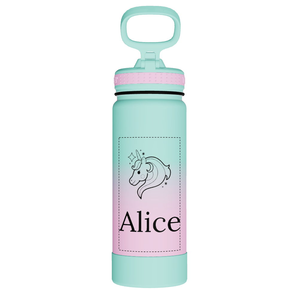 Actives Water Bottle With Straw Lid - customized