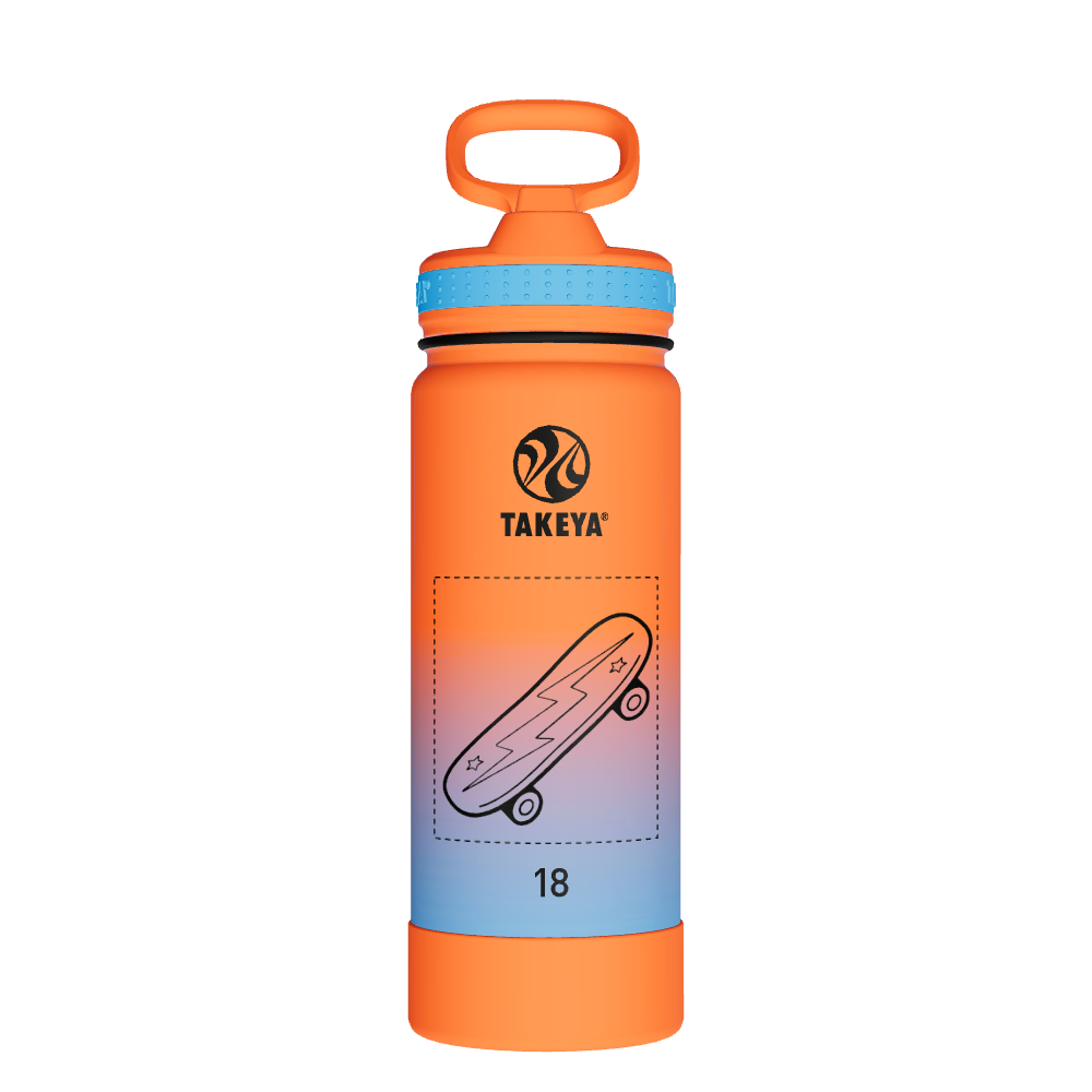 Actives Water Bottle With Straw Lid - customized
