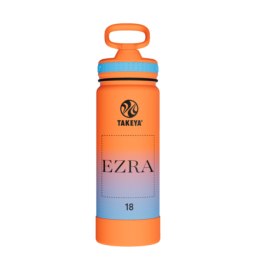 Actives Water Bottle With Straw Lid - customized
