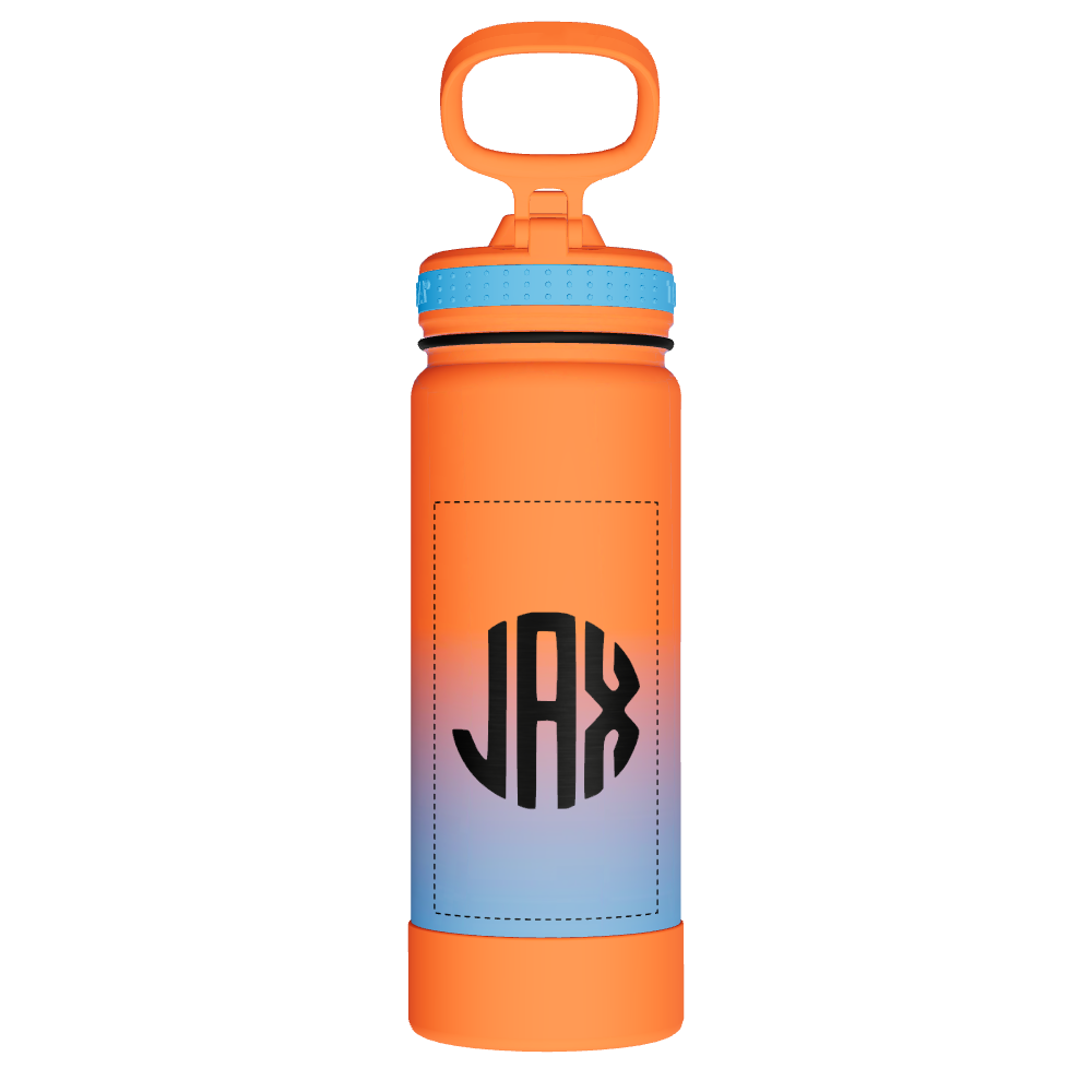 Actives Water Bottle With Straw Lid - customized