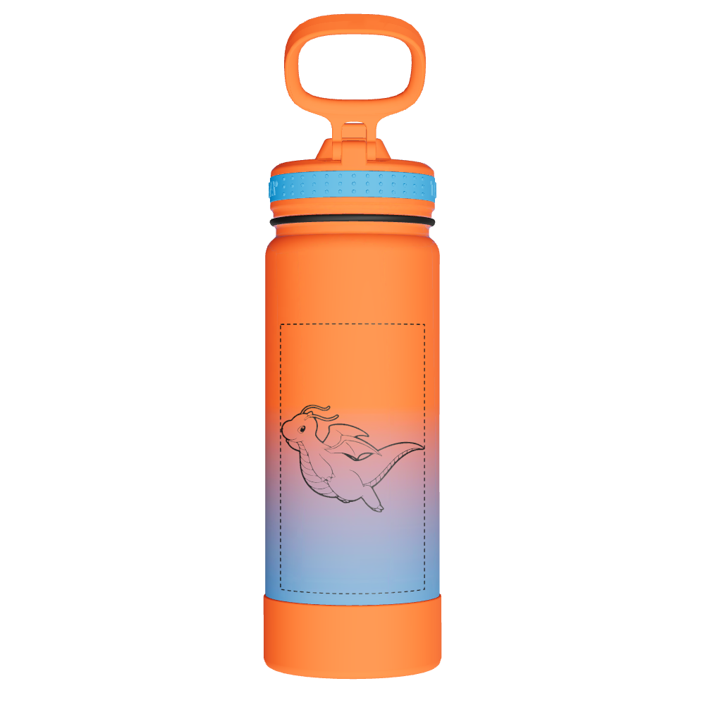 Actives Water Bottle With Straw Lid - customized - Image 2