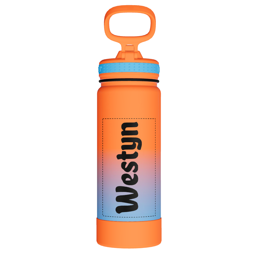 Actives Water Bottle With Straw Lid - customized - Image 2