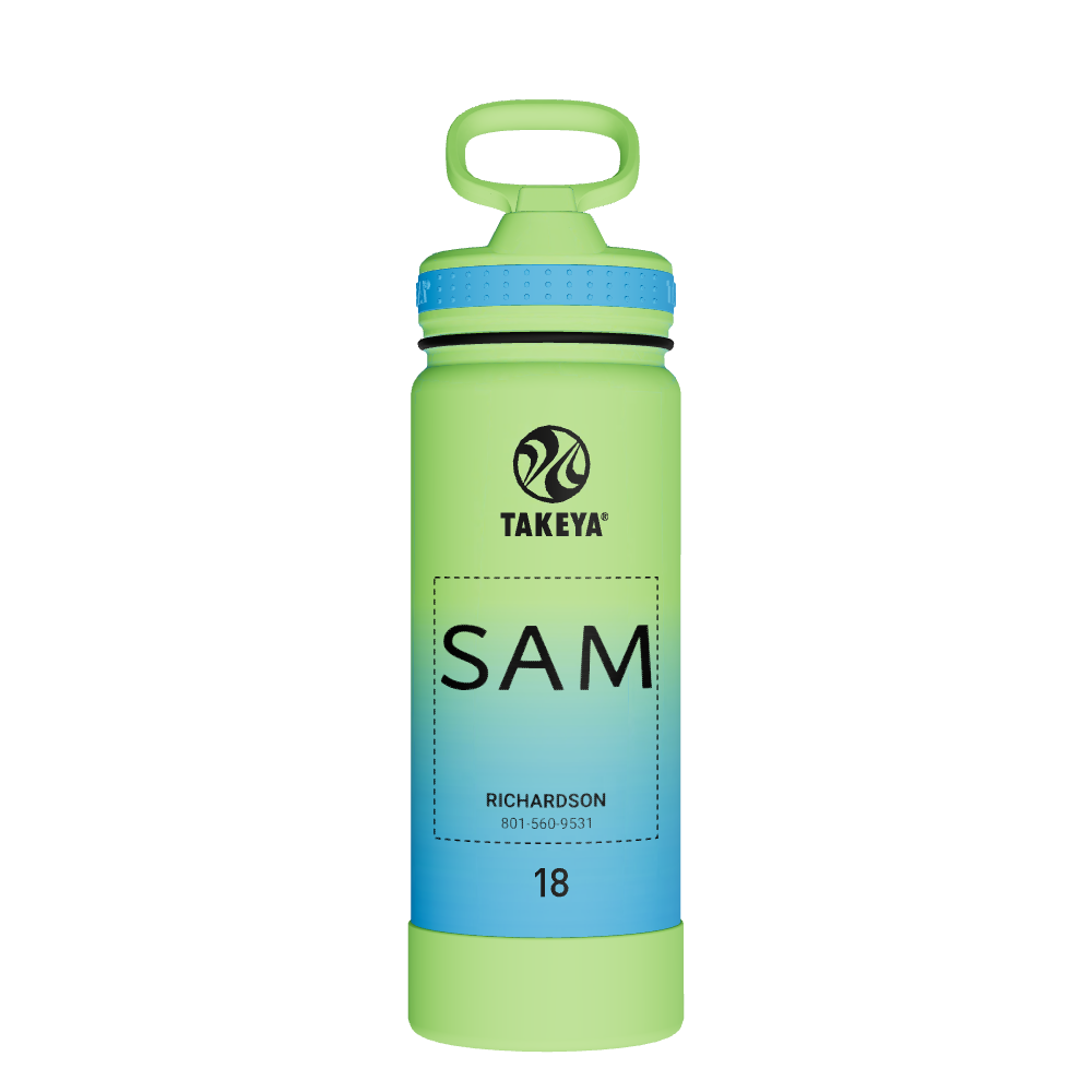 Actives Water Bottle With Straw Lid - customized