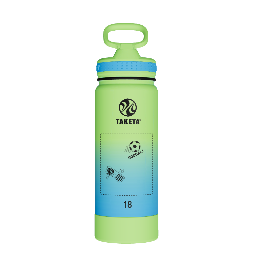 Actives Water Bottle With Straw Lid - customized